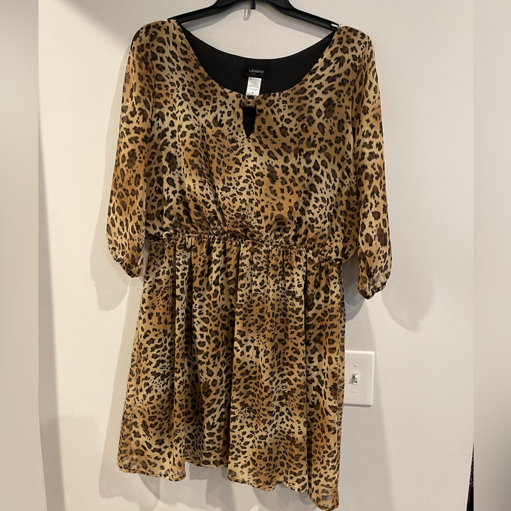 Stylish Leopard Print Casual Dress